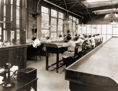 Radium Girls work in a factory of the United States Radium Corporation, c.1922 by American Photographer